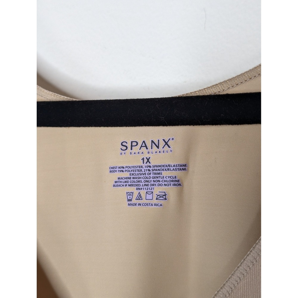 Spanx Hide & Sleek Criss Cross Surplice Neck Tank Cami Shapewear Beige Plus 1X - Picture 2 of 3